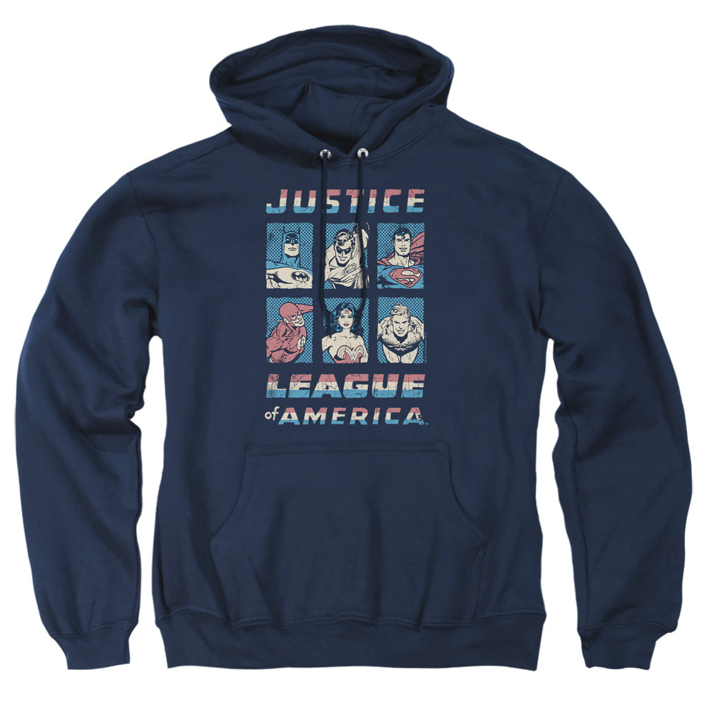 Justice League Of America American League Mens Hoodie Navy Officially Licensed
