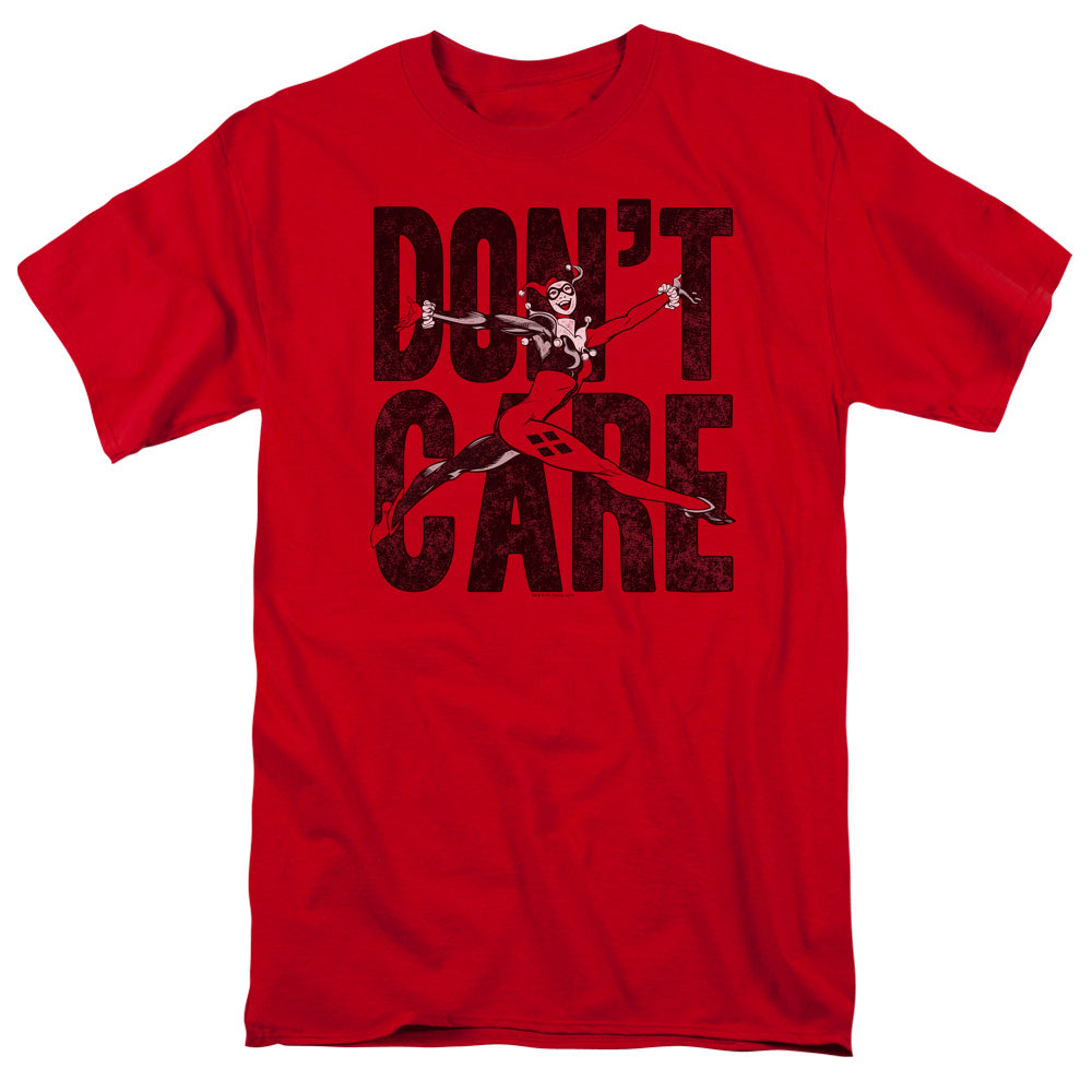 Justice League Of America Donâ€™T Care Mens T Shirt Red Officially Licensed