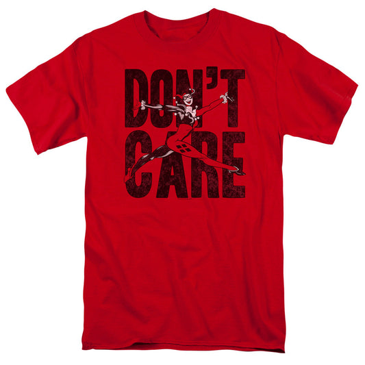 Justice League Of America Donâ€™T Care Mens T Shirt Red Officially Licensed