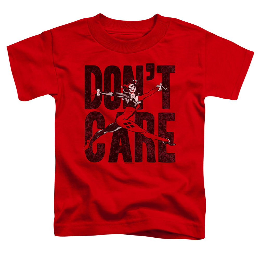 Justice League Don’t Care Toddler Kids Youth T Shirt Red Officially Licensed