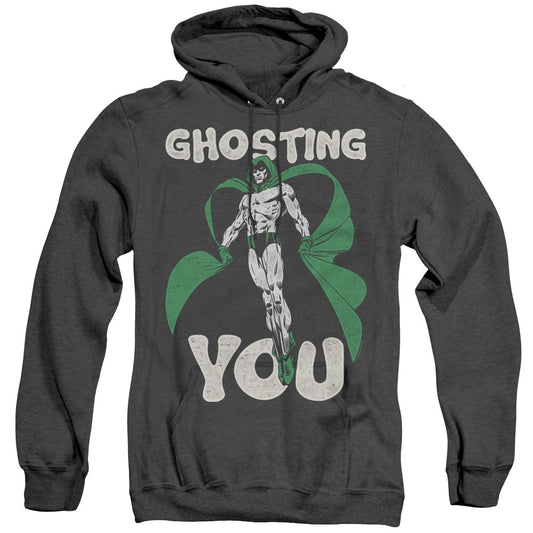 Justice League Of America Ghosting Mens Heather Hoodie Black Officially Licensed