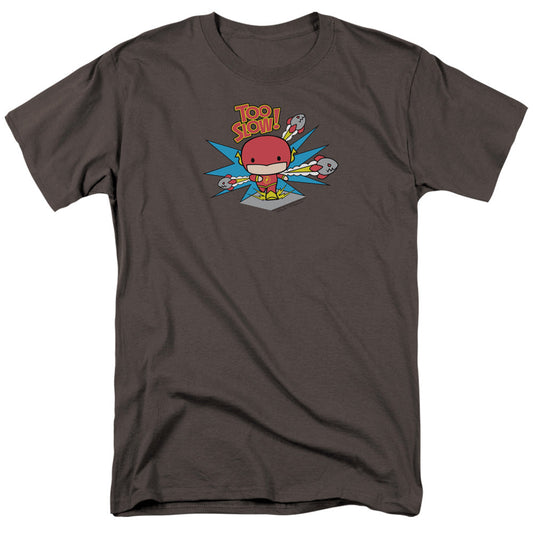 Dc Flash Too Slow Mens T Shirt Charcoal Officially Licensed