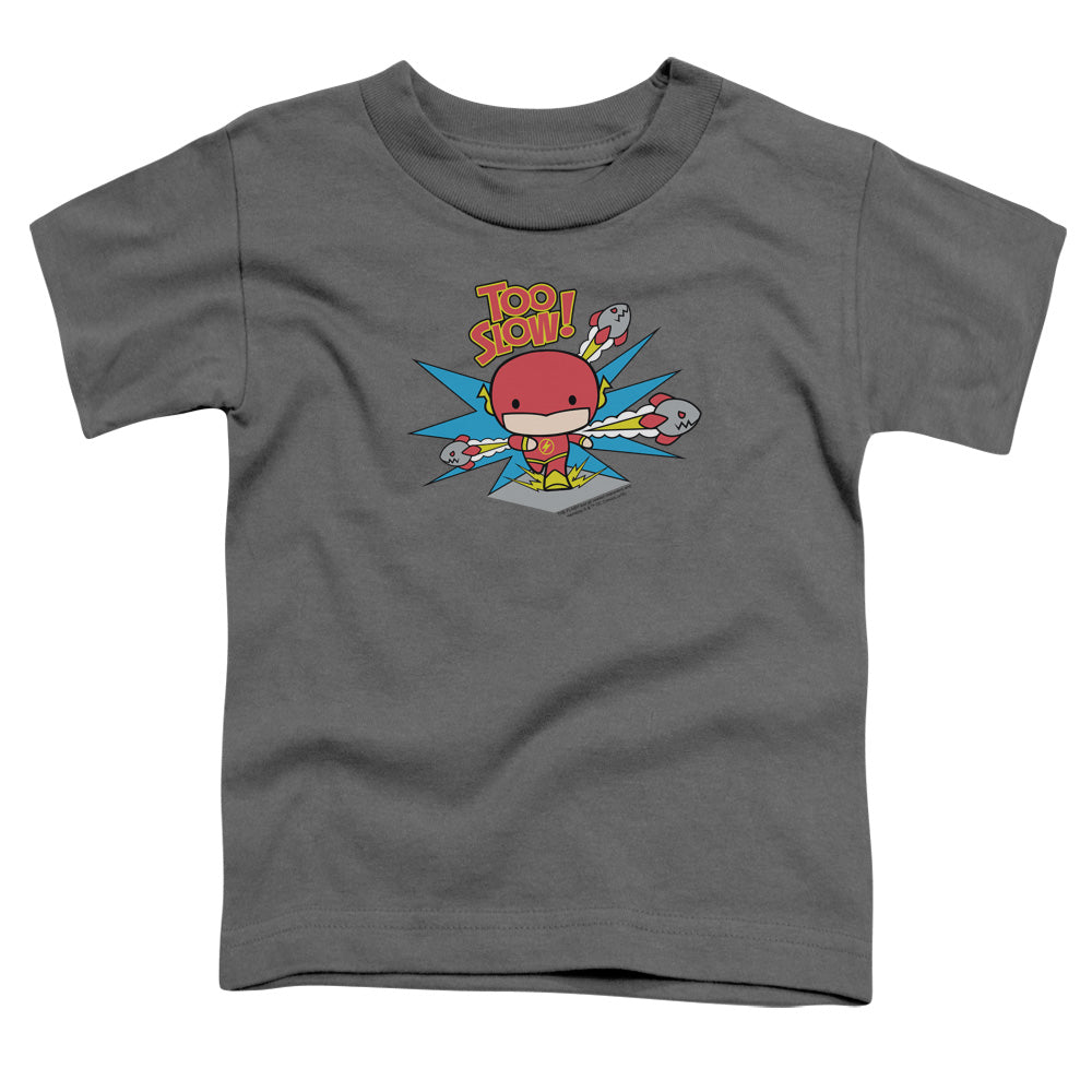 Dc Flash Too Slow Toddler Kids Youth T Shirt Charcoal Officially Licensed