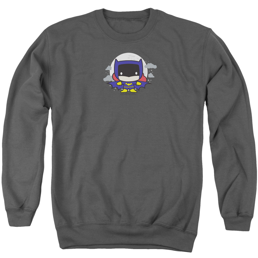 Justice League Of America Batgirl Chibi Mens Crewneck Sweatshirt Charcoal Officially Licensed
