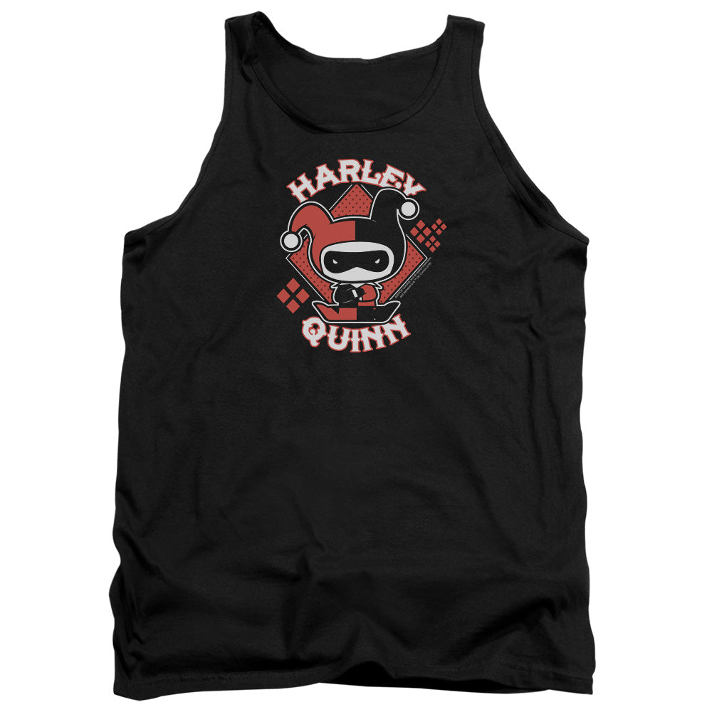 Justice League Assemble Harley Chibi Mens Tank Top Shirt Black Officially Licensed