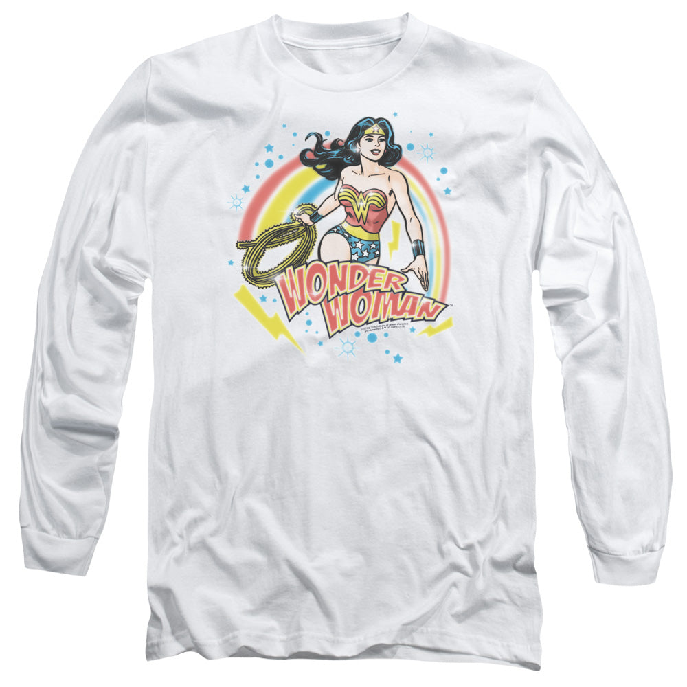 Wonder Woman Wonder Airbrush Mens Long Sleeve Shirt White Officially Licensed