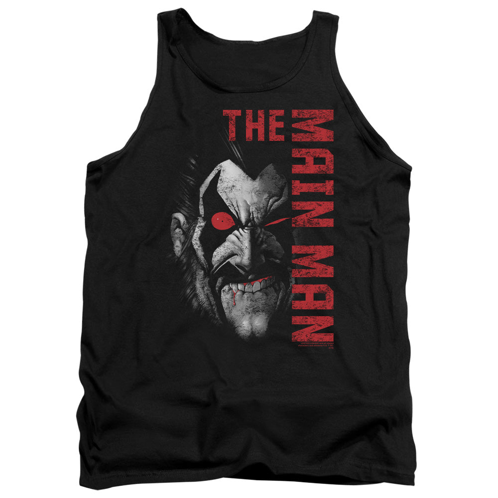 Justice League Main Man Mens Tank Top Shirt Black Officially Licensed