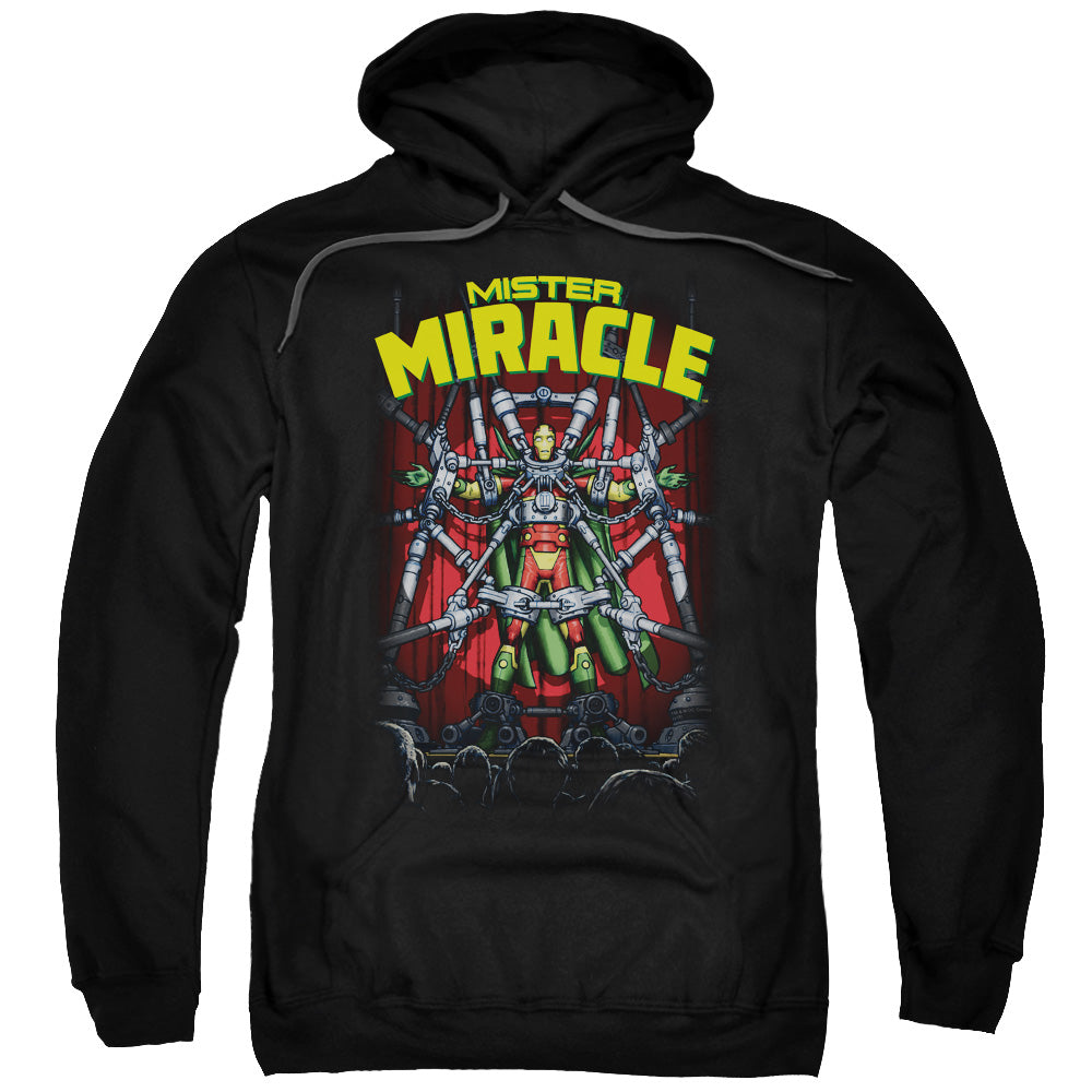 Justice League Mister Miracle Mens Hoodie Black Officially Licensed