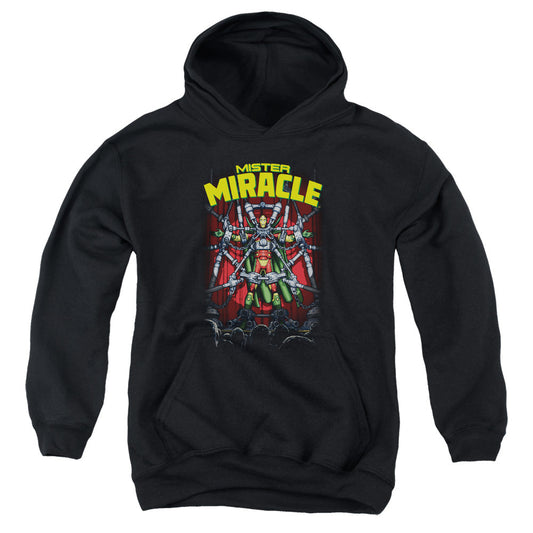 Justice League Mister Miracle Kids Youth Hoodie Black Officially Licensed