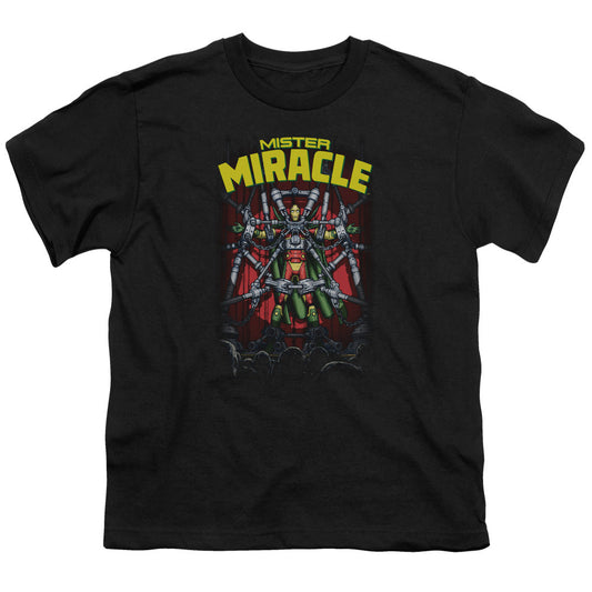 Justice League Mister Miracle Kids Youth T Shirt Black Officially Licensed