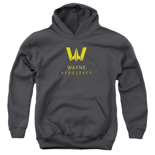 Justice League Movie Wayne Aerospace Kids Youth Hoodie Charcoal Officially Licensed
