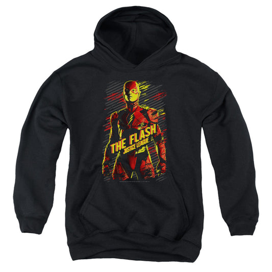 Justice League Movie the Flash Kids Youth Hoodie Black Officially Licensed