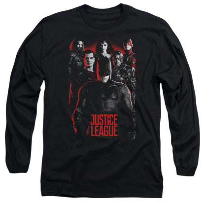 Justice League Movie The League Mens Long Sleeve Shirt Black Officially Licensed Officially Licensed