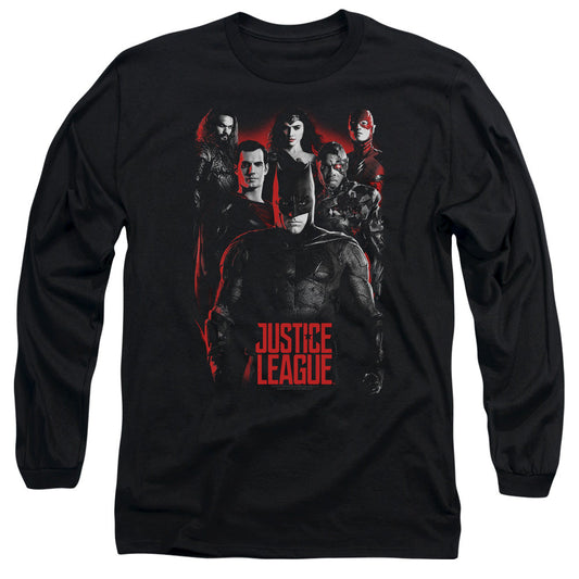 Justice League Movie The League Mens Long Sleeve Shirt Black Officially Licensed Officially Licensed