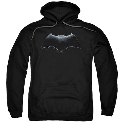 Justice League Movie Batman Logo Mens Hoodie Black Officially Licensed