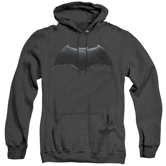 Justice League Movie Batman Logo Heather Mens Hoodie Black Officially Licensed