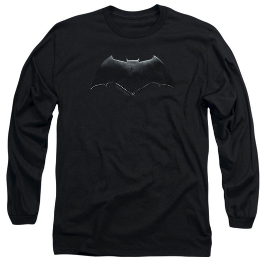 Justice League Movie Batman Logo Mens Long Sleeve Shirt Black Officially Licensed Officially Licensed