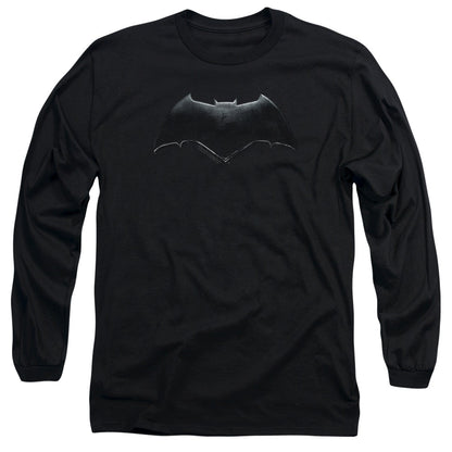 Justice League Movie Batman Logo Mens Long Sleeve Shirt Black Officially Licensed Officially Licensed