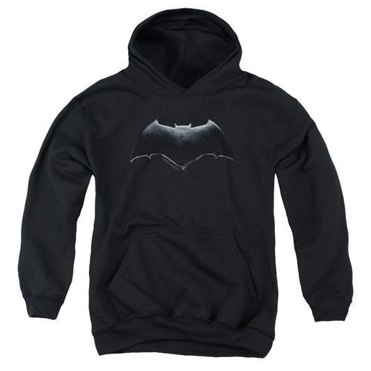 Justice League Movie Batman Logo Kids Youth Hoodie Black Officially Licensed