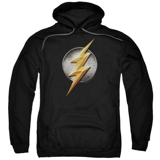 Justice League Movie Flash Logo Mens Hoodie Black Officially Licensed