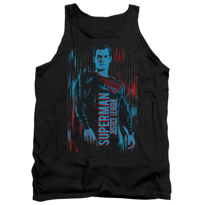 Justice League Movie Superman Mens Tank Top Shirt Black Officially Licensed