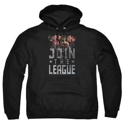 Justice League Movie Join The League Mens Hoodie Black Officially Licensed