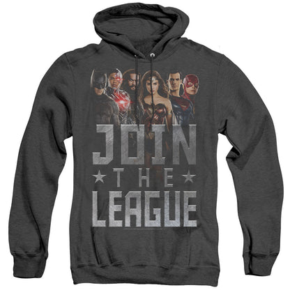 Justice League Movie Join The League Mens Heather Hoodie Black Officially Licensed