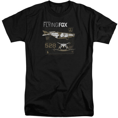 Justice League Movie Flying Fox Mens Tall T Shirt Black Officially Licensed