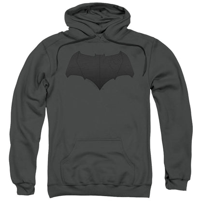 Justice League Movie Batman Logo Mens Hoodie Charcoal Officially Licensed