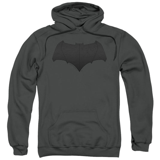 Justice League Movie Batman Logo Mens Hoodie Charcoal Officially Licensed