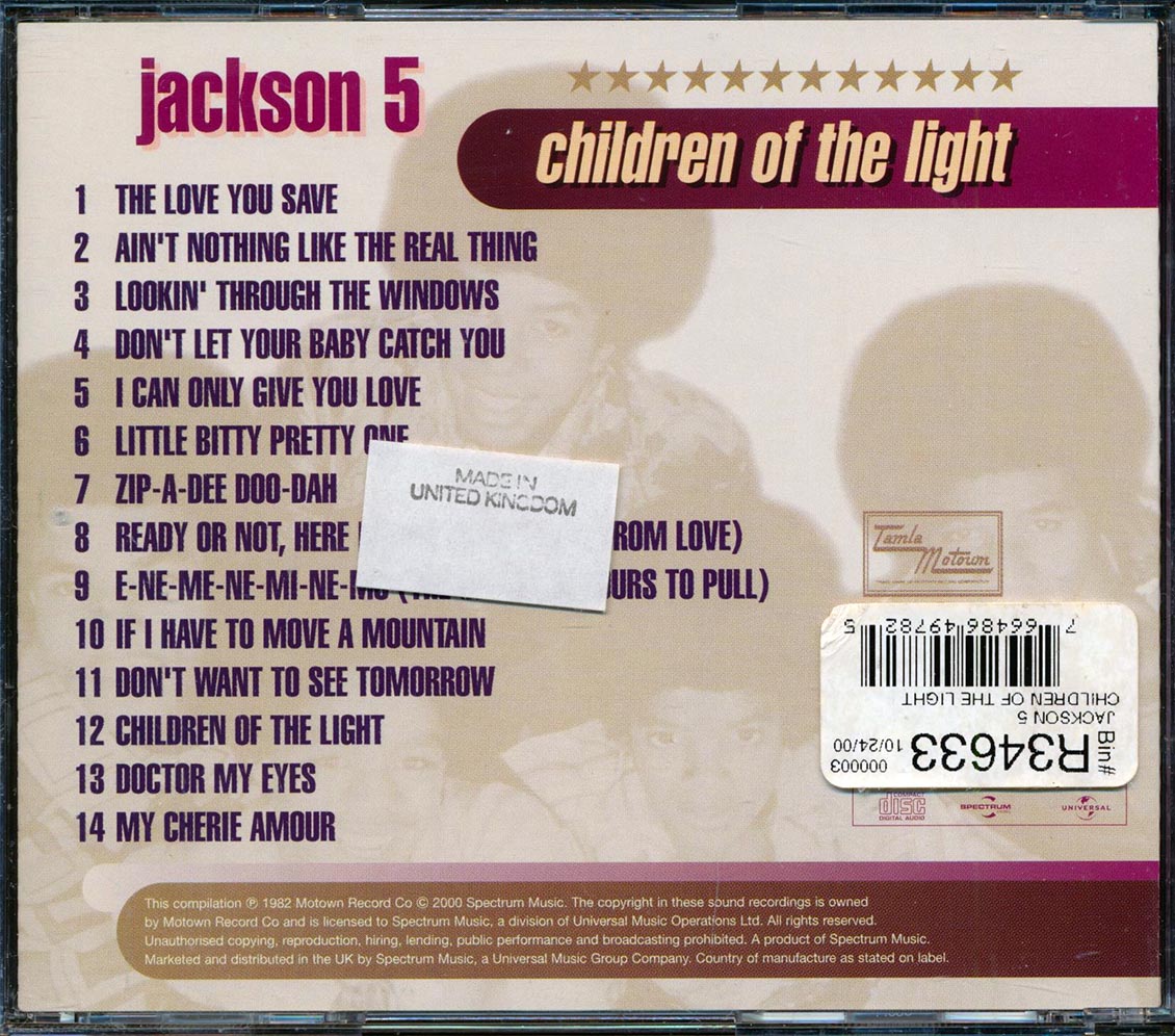 Jackson 5 - Children of the Light [2000 Compilation Reissue] [New CD]