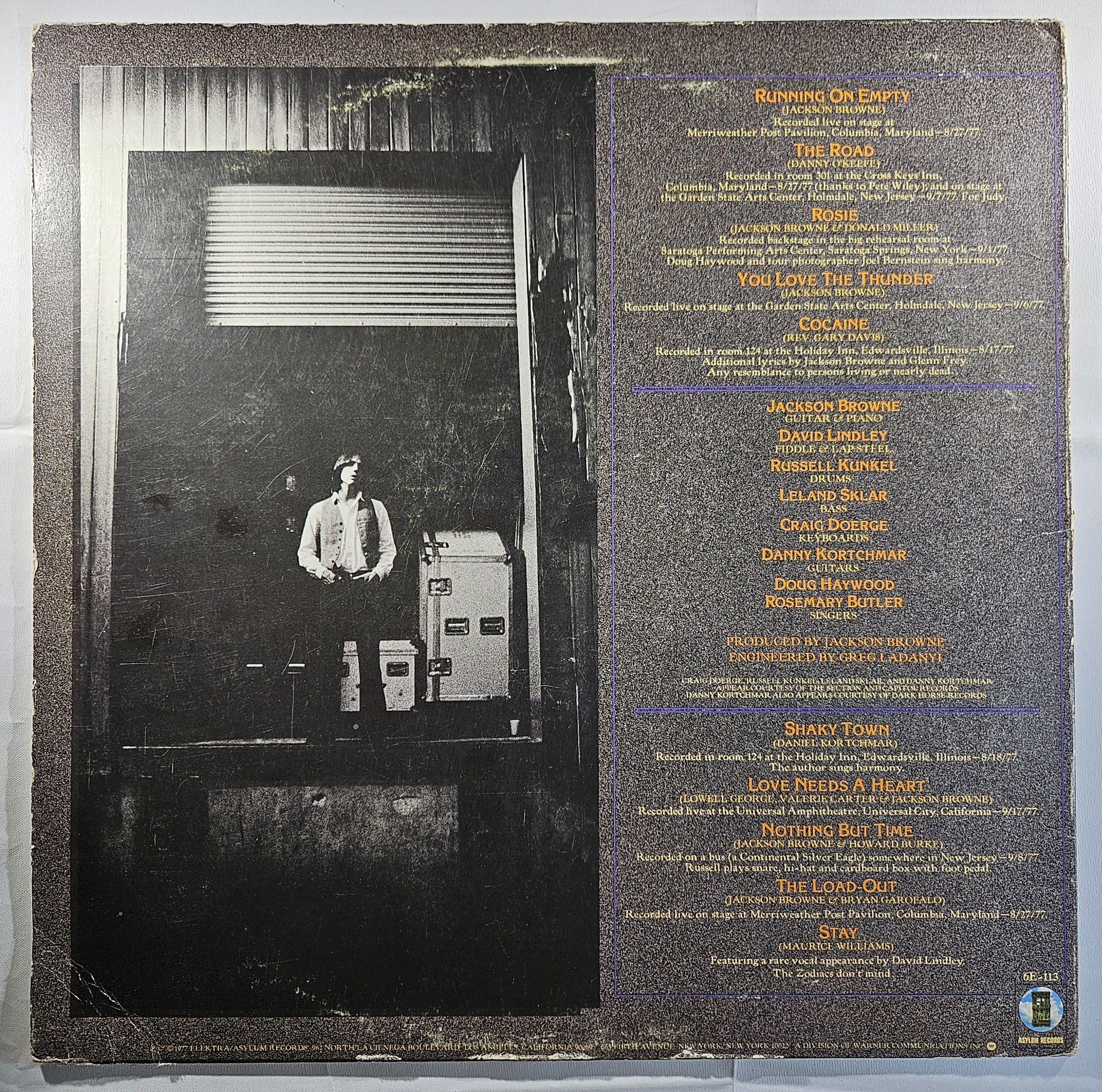 Jackson Browne - Running on Empty [1977 Compton Press] [Used Vinyl Record LP]