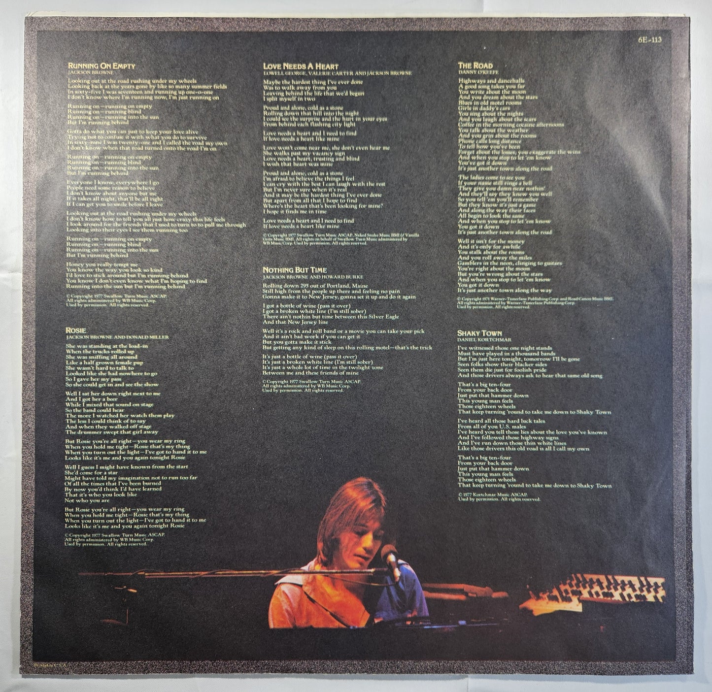 Jackson Browne - Running on Empty [1977 Compton Press] [Used Vinyl Record LP]
