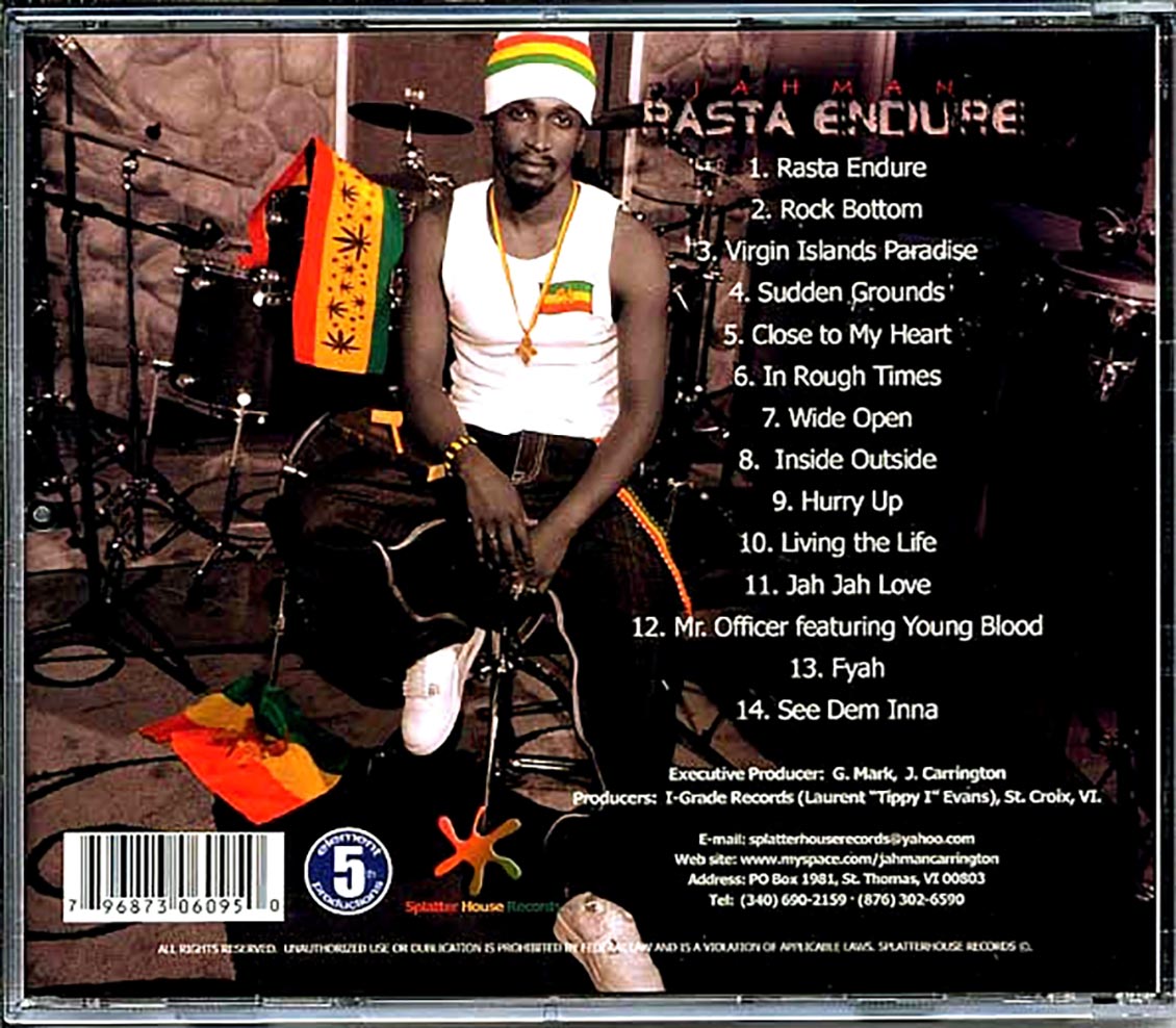 Jahman - Rasta Endure [2008 New CD]