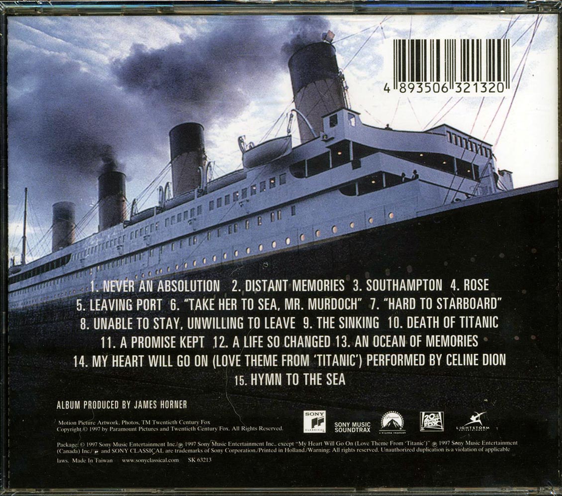 James Horner - Titanic (Music From the Motion Picture) [1997 New CD]