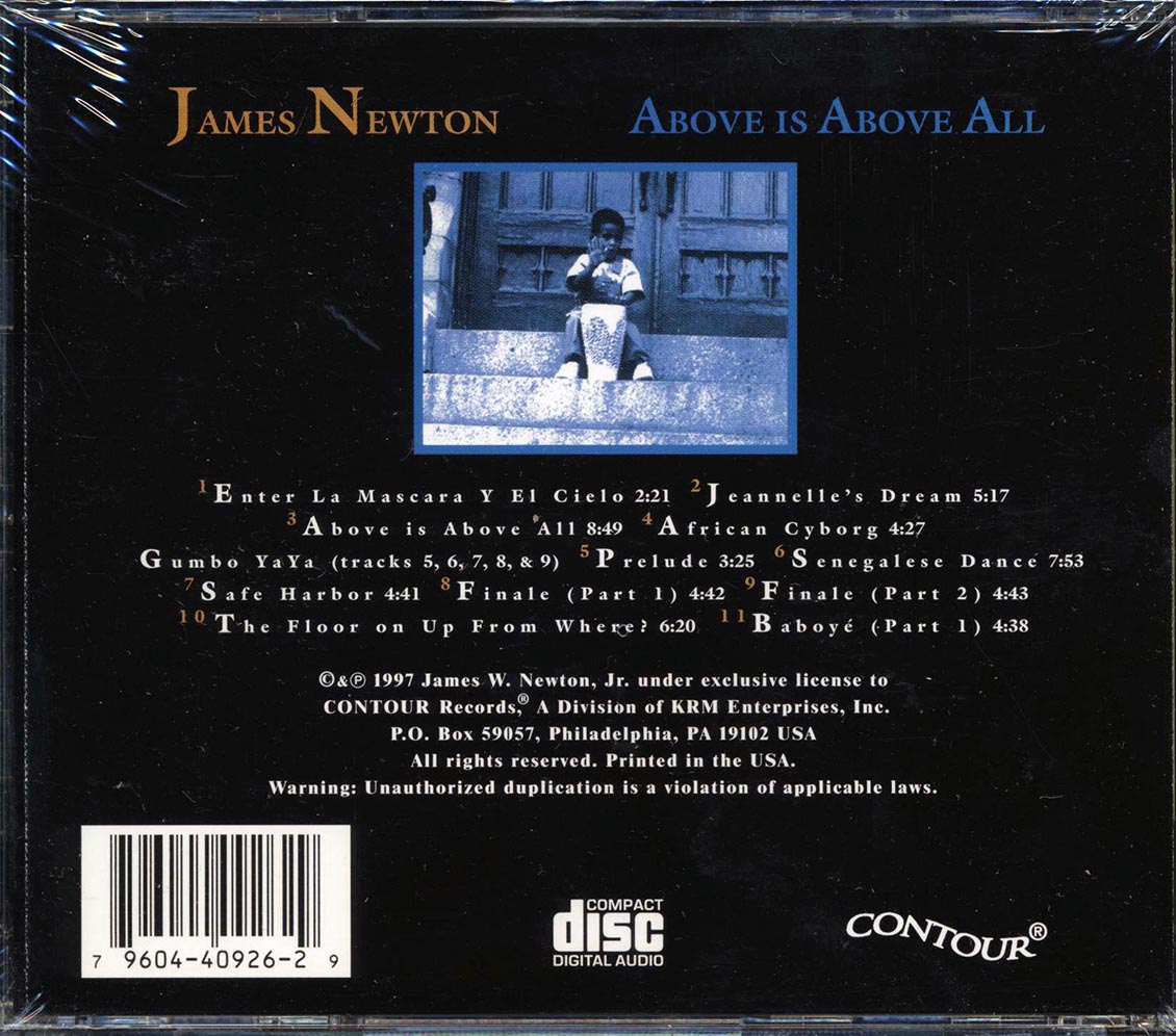 James Newton - Above Is Above All [1997 New CD]