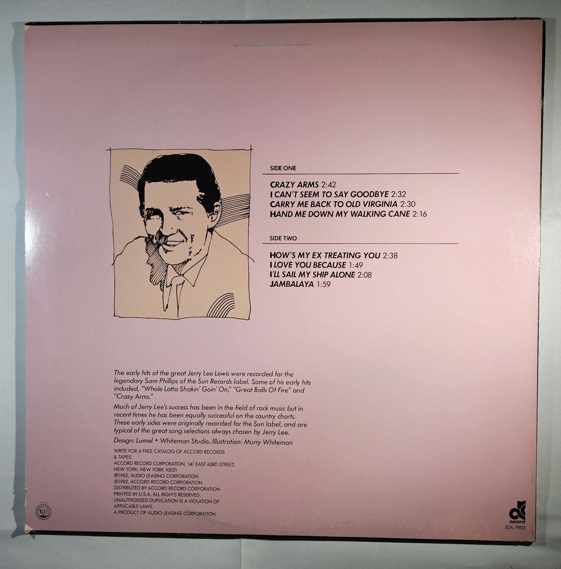 Jerry Lee Lewis - Doin' Just Fine [1982 Compilation] [Used Vinyl Record LP]