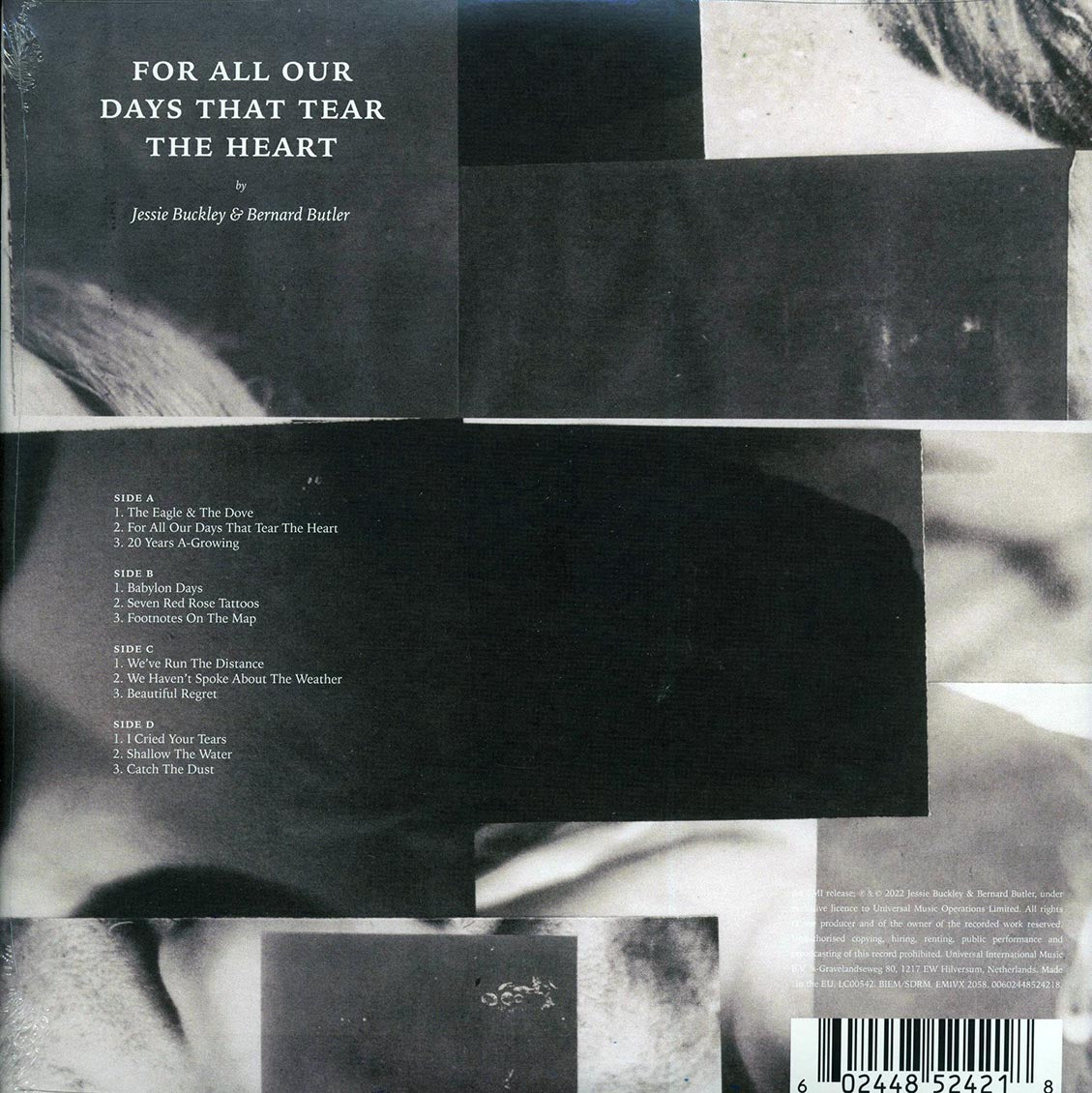 Jessie Buckley & Bernard Butler - For All Our Days That Tear the Heart [2022 Transparent] [New Double Vinyl Record LP]