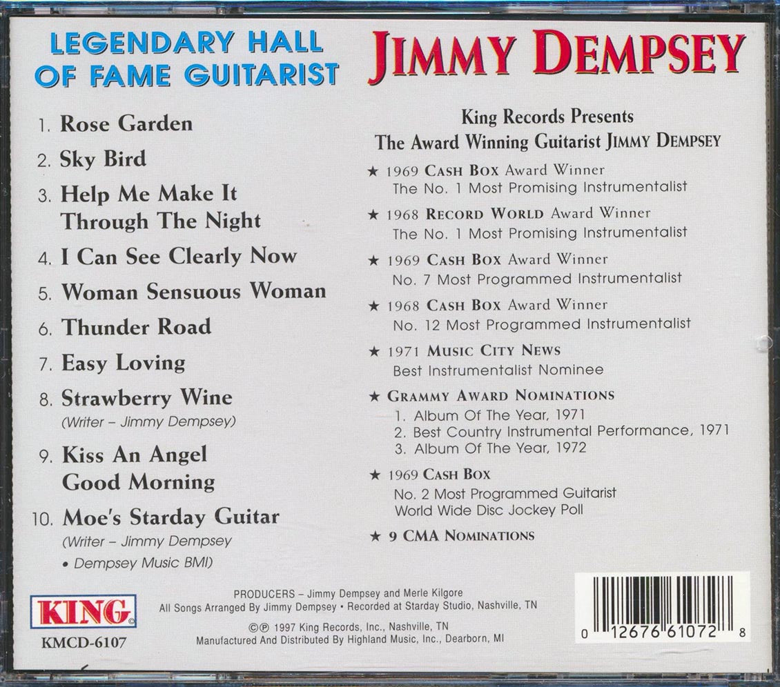 Jimmy Dempsey - Legendary Hall of Fame Guitarist [1997 Compilation] [New CD]