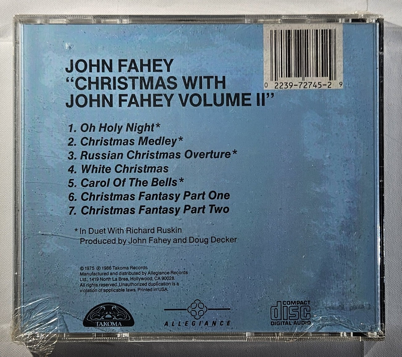 John Fahey - Christmas With John Fahey Volume II [1987 Reissue] [New CD]