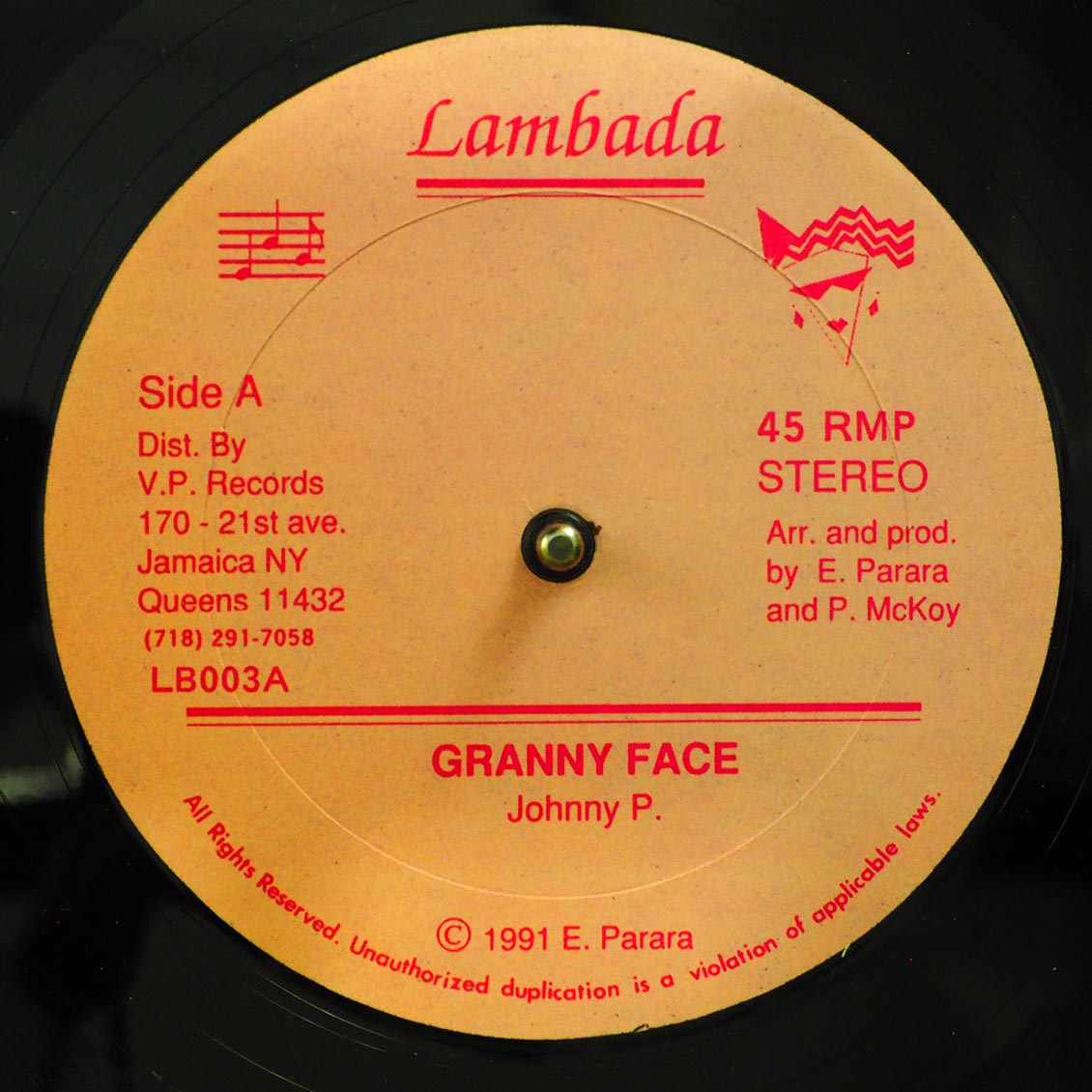 Johnny P - Granny Face / Tuffist - Mary [1991 New Vinyl Record 12" Single]