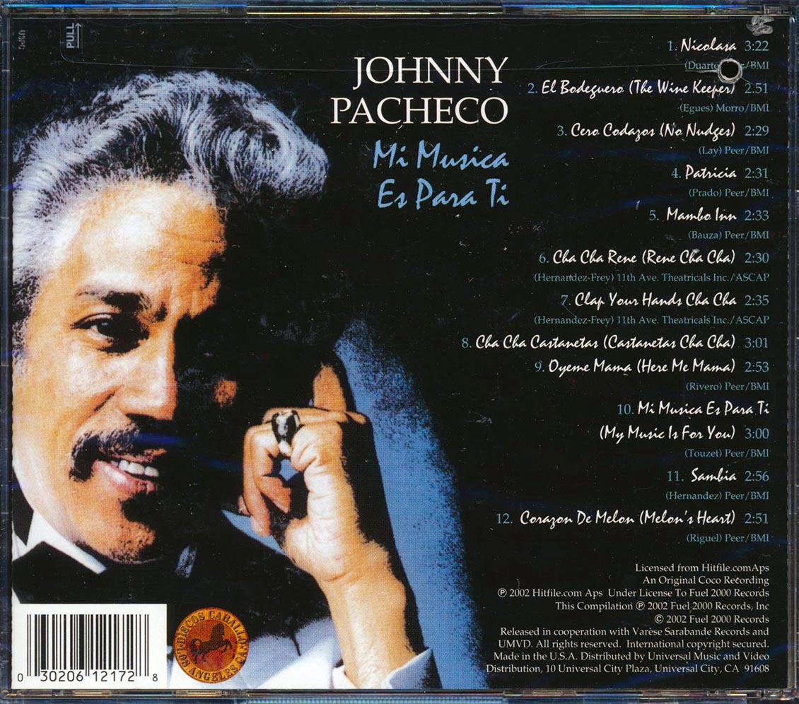 Johnny Pacheco - Mi Musica Es Para Ti [2002 Reissue Remastered] [New CD]