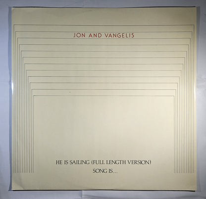 Jon and Vangelis - He Is Sailing / Song Is [1983 Used Vinyl 12" Single] [B]