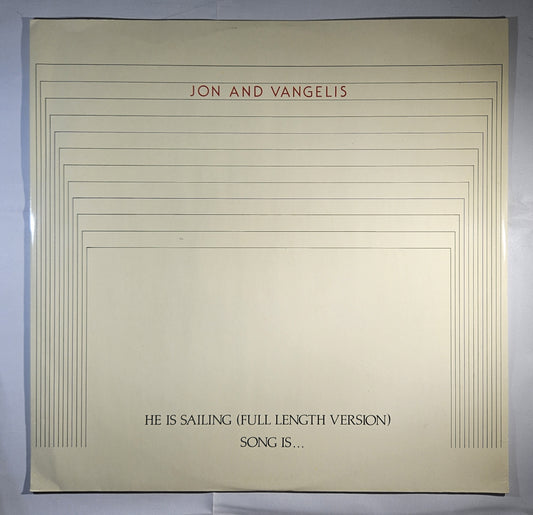 Jon and Vangelis - He Is Sailing / Song Is [1983 Used Vinyl 12" Single] [B]