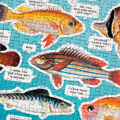 Judgy Fish 1000 Piece Jigsaw Puzzle (+Stickers) Brass Monkey