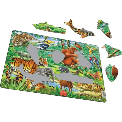 Jungle Animals 20 Piece Tray Jigsaw Puzzle Larsen