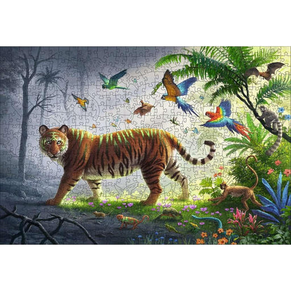 Jungle Tiger 500 Piece Wood Jigsaw Puzzle Ravensburger