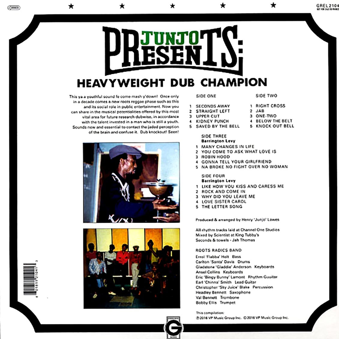 Junjo - Heavyweight Dub Champion [2016 Remastered] [New Double Vinyl Record LP]