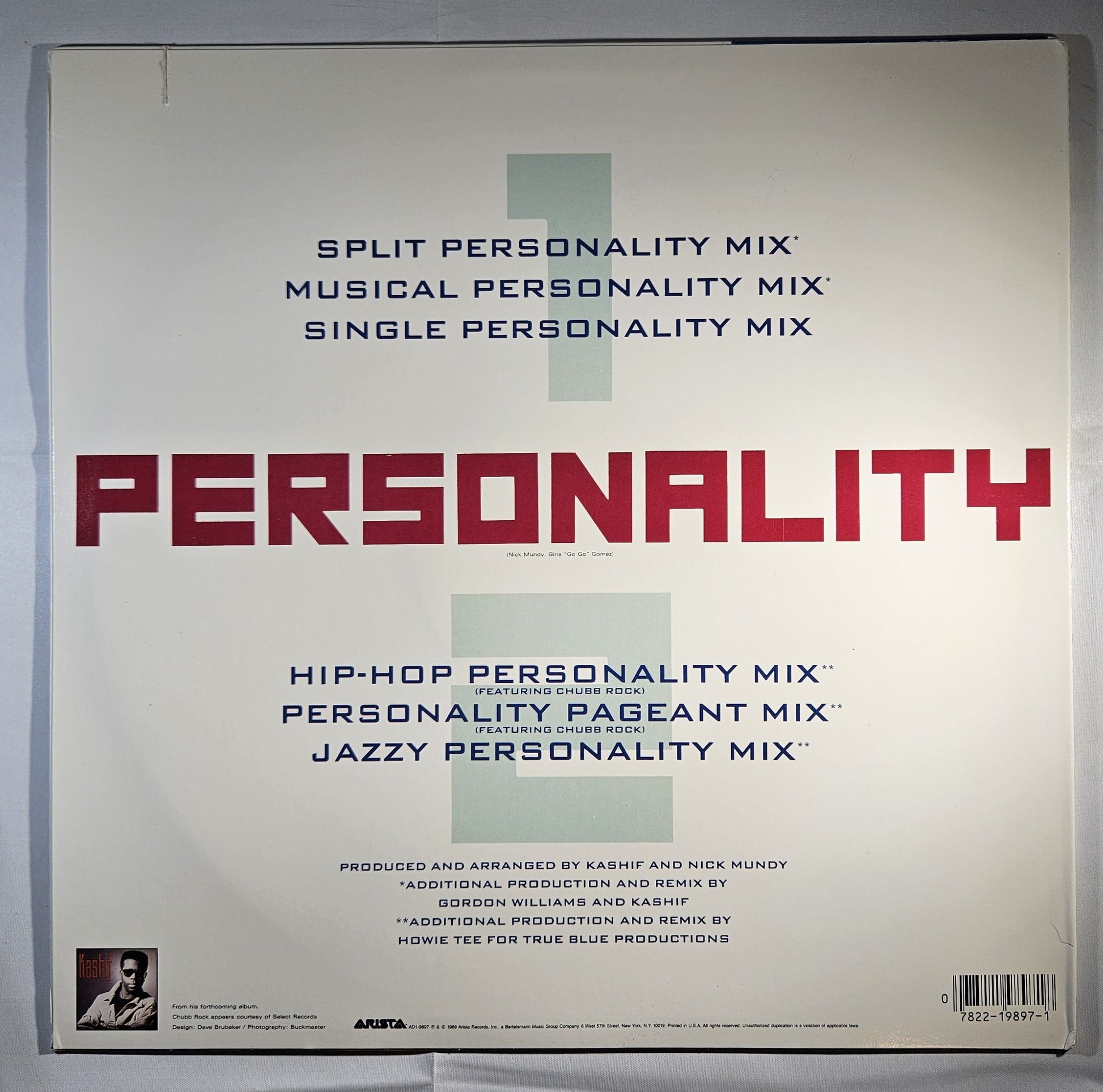 Kashif - Personality [1989 Used Vinyl Record 12" Single]