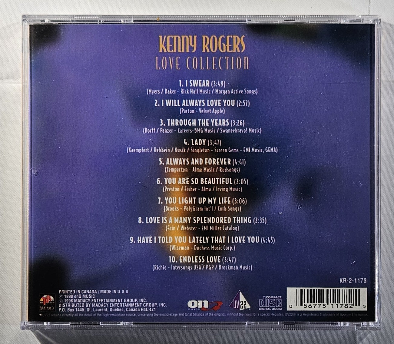 Kenny Rogers - Love Collection [1998 Compilation] [Used CD] [B]
